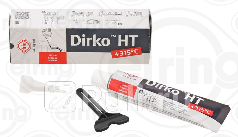 Герметик Dirko HT черный силиконовый 70мл от -60С до 315С ELRING 6553 0₽