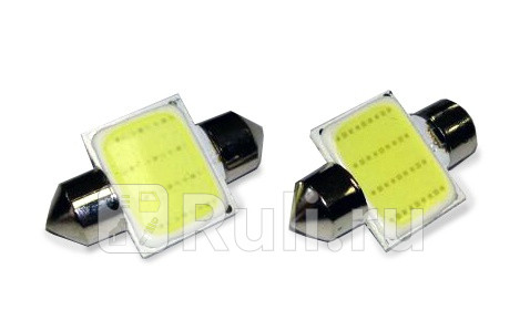 Светодиод 12 В 5 Вт салонный 36 мм белый COB 12 chip 2 шт блистер AVS A78444S AVS A78444S 370₽