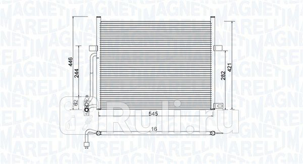 Радиатор кондиционера 520x420 MAGNETI MARELLI 350203776000 8930₽