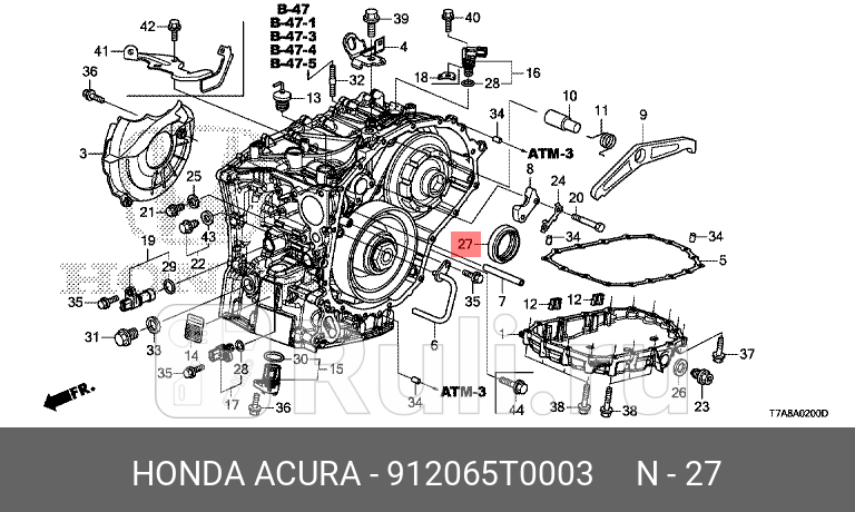 Сальник HONDA 912065T0003 0₽