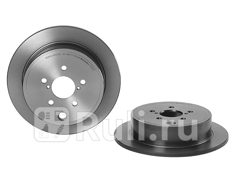 Диск тормозной задний для Subaru Legacy BMBR 2009-2015 BREMBO 08C25211 3590₽