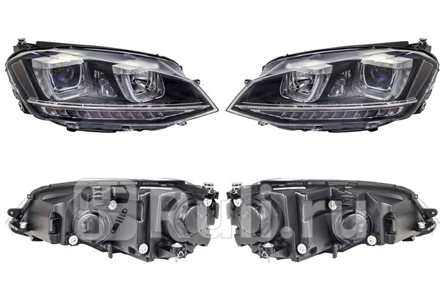 Тюнинг-фары комплект для Volkswagen Golf 7 2012-2017 EAGLE EYES VK197B3WU0 86150₽