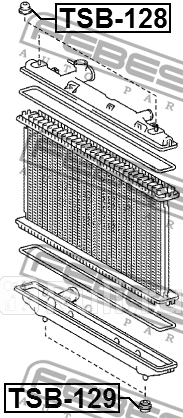 Втулка крепл радиатора TOYOTA CAMRY ACV3MCV3 2001-2006 TSB-129 FEBEST TSB-129 590₽