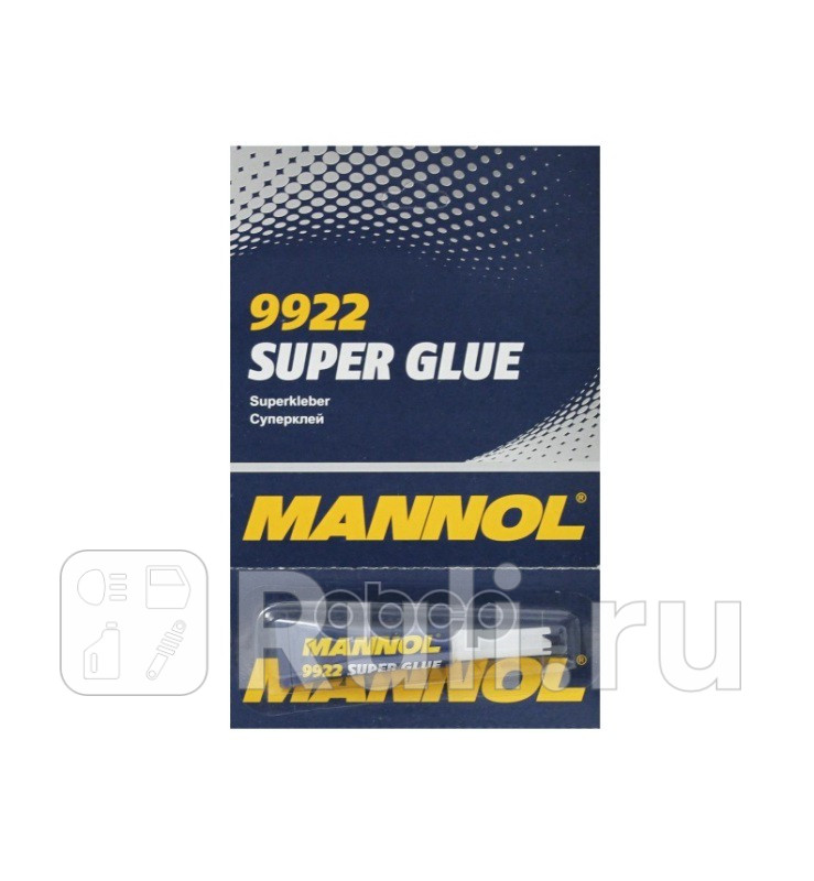 9922 Суперклей 3г цена за блистер 12 шт MANNOL 2439 80₽