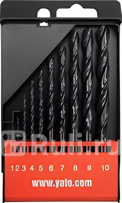 Набор сверл по металлу 10 пр 1-10 мм YATO YT-4461 1010₽