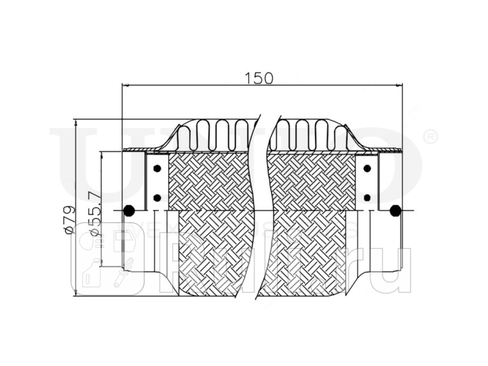 Гофра глушителя UNIO EXP-55150 960₽
