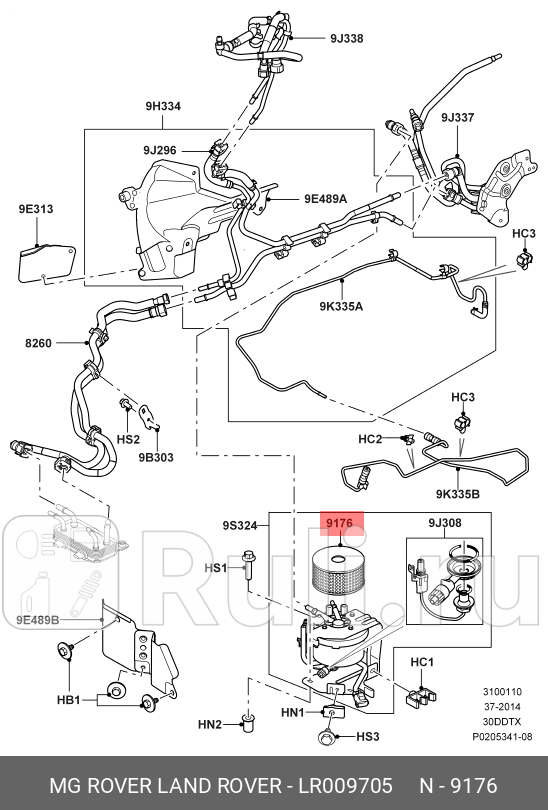 Фильтр топливный LAND ROVER DISCOVERY 3 4 TD LAND ROVER LR009705 4800₽
