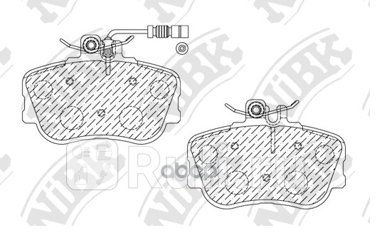 Колодки тормозные дисковые перед NIBK PN0025W 0₽