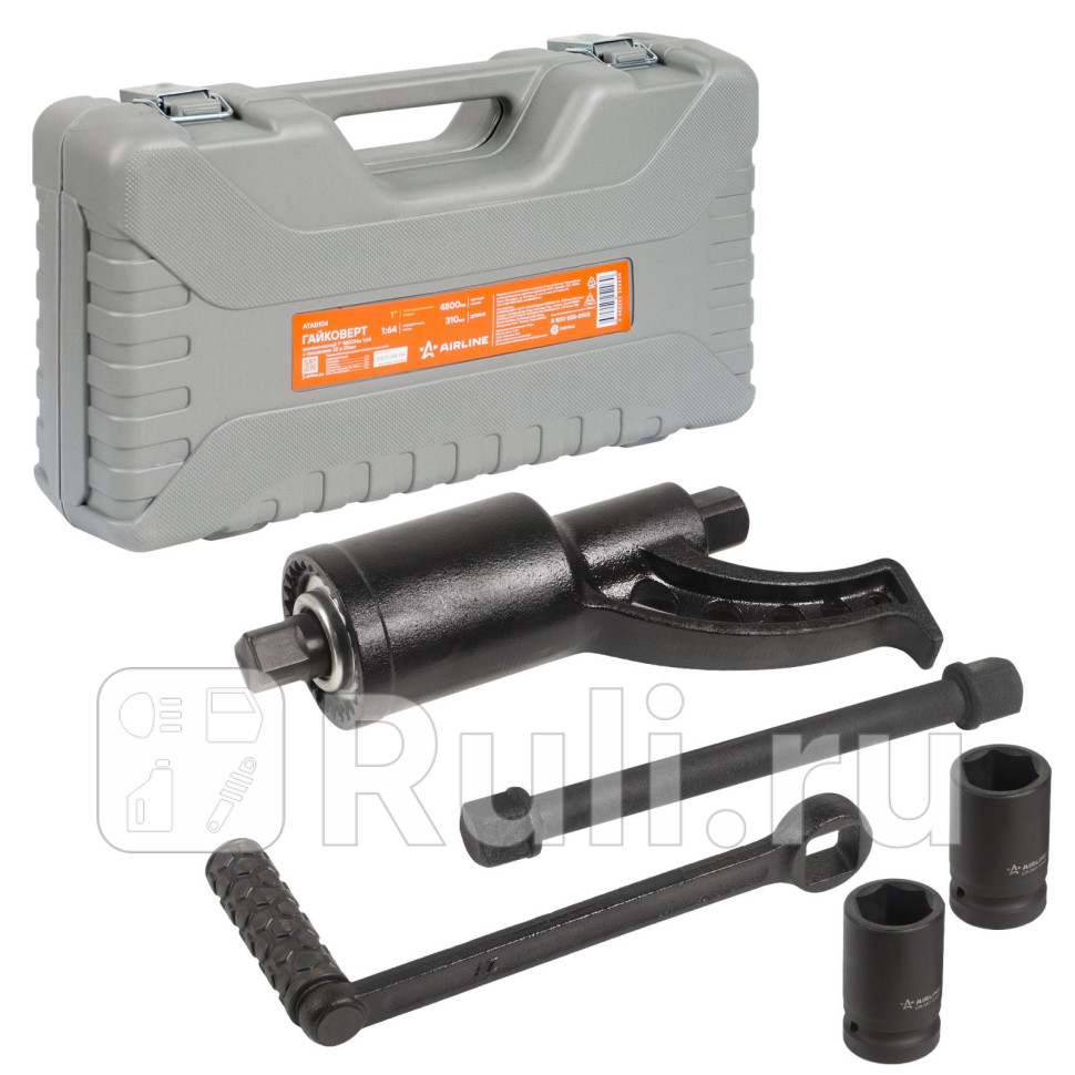 Гайковерт механич 1 4800Нм 164 310мм с головками 32 и 33мм пласт кейс ATAB104 AIRLINE ATAB104 4650₽
