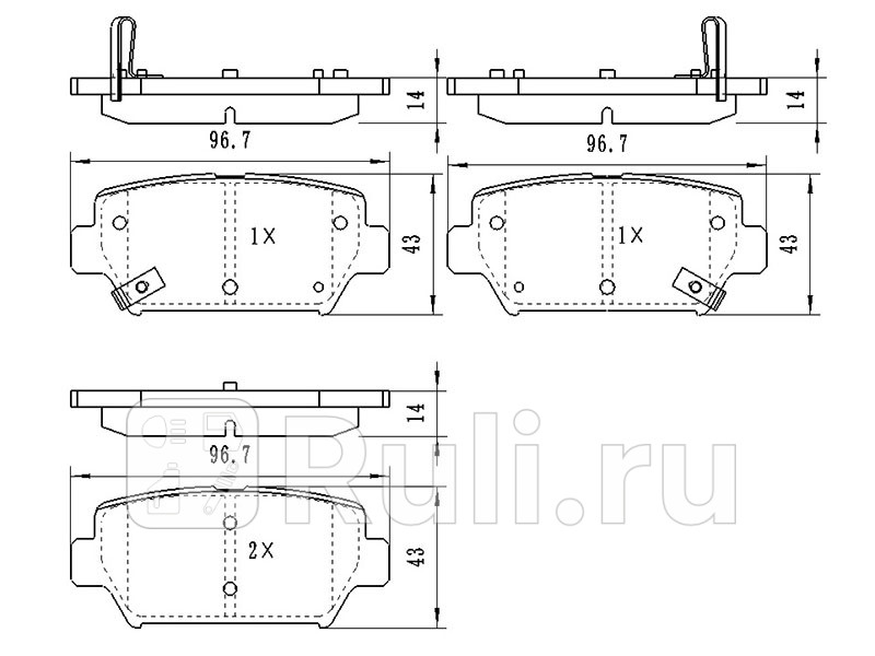 Колодки тормозные зад MITSUBISHI ECLIPSE CROSS GK 17- SAT ST-28-0164 490₽