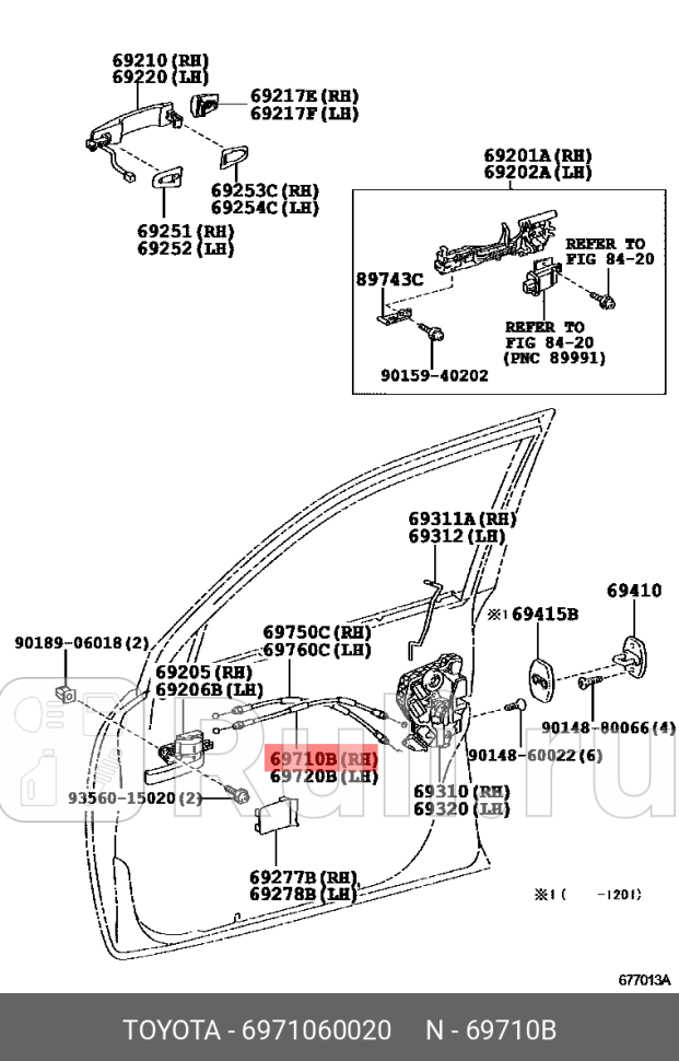 ТРОС ЗАМКАCABLE ASSY FR DOOR TOYOTA-LEXUS 6971060020 2720₽