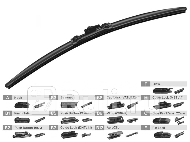 Щетка стеклоочистителя бескаркасная 19 475mm SAT ST-190-0019 670₽