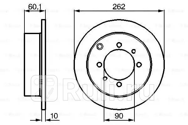 Диск тормозной зад BOSCH 986478655 0₽