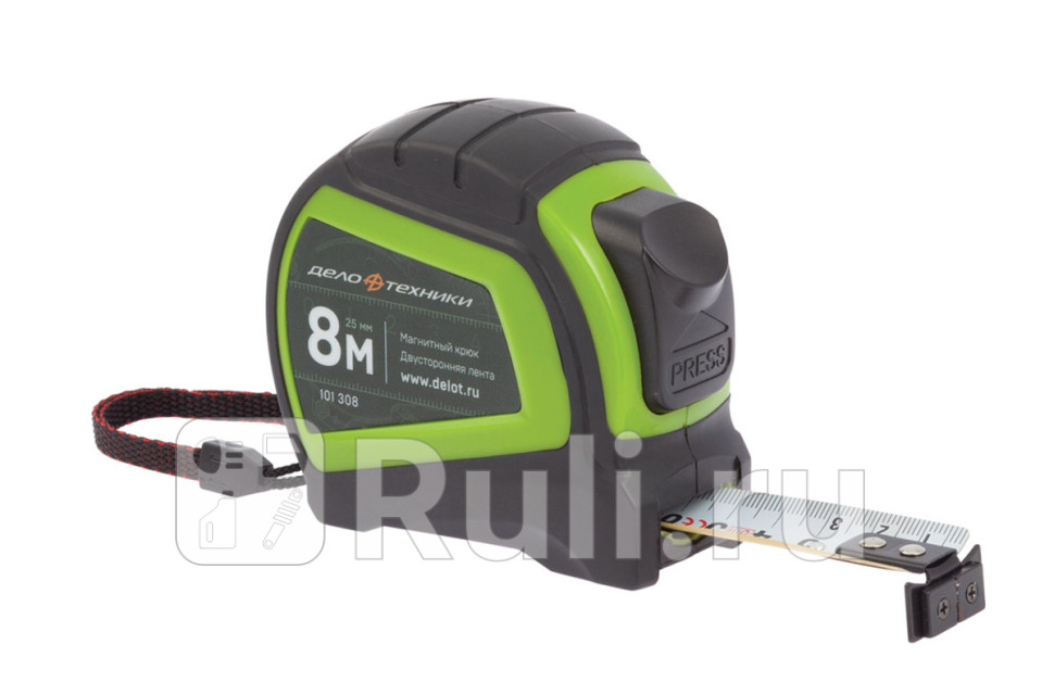 Рулетка в обрезиненном корпусе 8м25мм Дело Техники 101308 1110₽