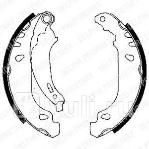 Колодки тормозные барабанные комплект для Renault Logan 1 2004-2009 DELPHI LS1844 2340₽