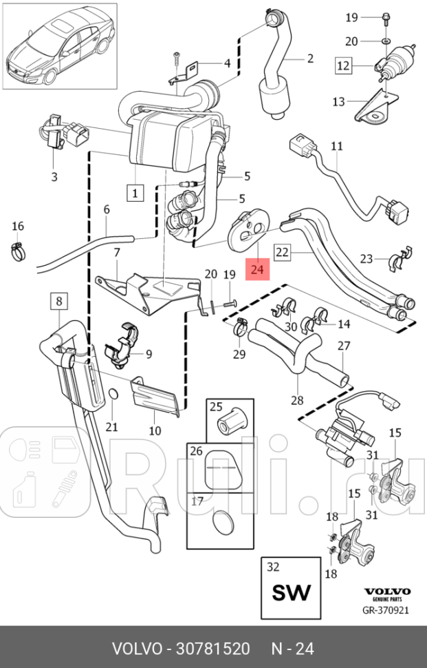 САЛЬНИК VOLVO 30781520 0₽