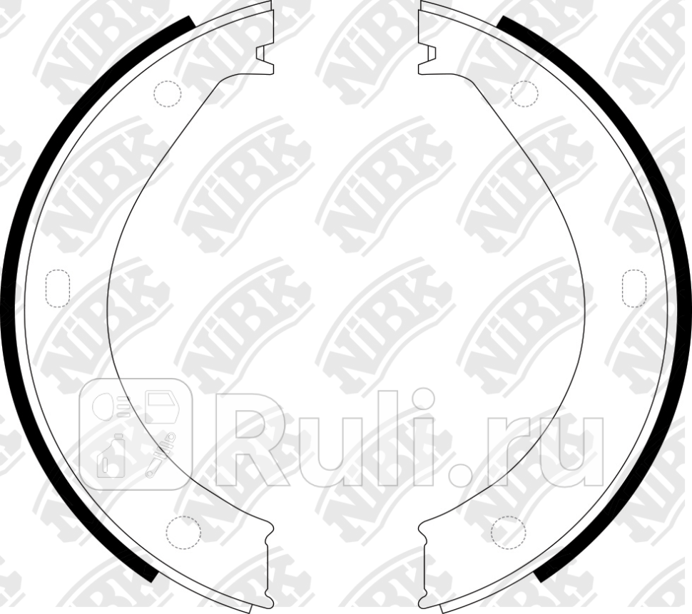 Колодки тормозные барабанные NIBK FN0527 0₽