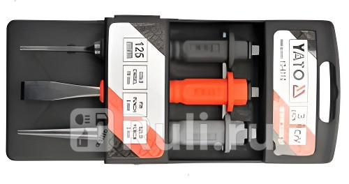 Набор зубил и выколоток 3 пр зубило выколотка керн l125 мм с пласт ручкой YATO YT-4713 730₽