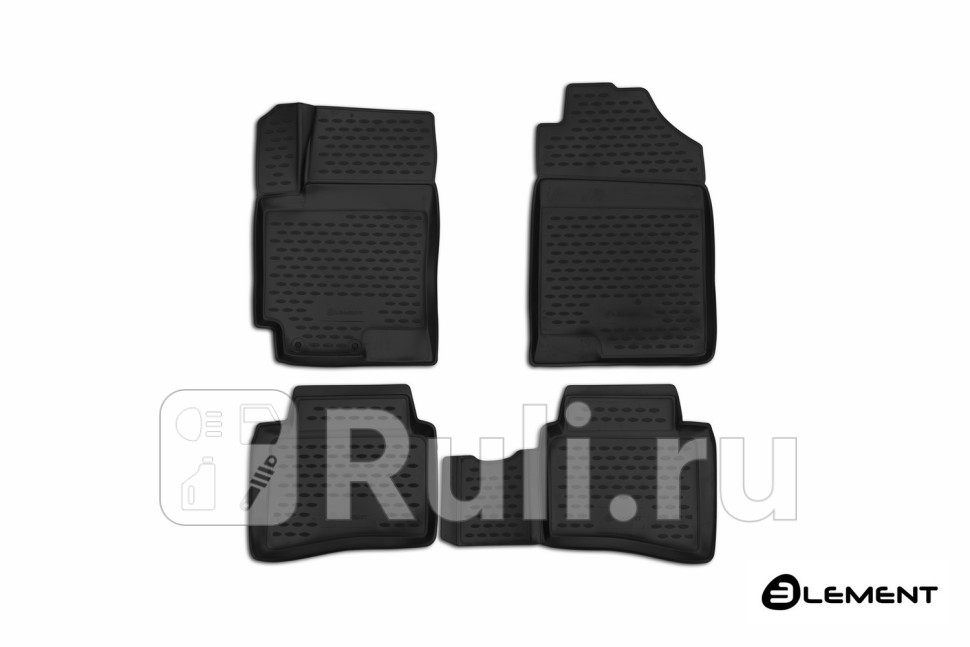 3d коврики в салон 4 шт для Kia Rio 4 X-Line 2017- Element ELEMENT3D2563210 2540₽