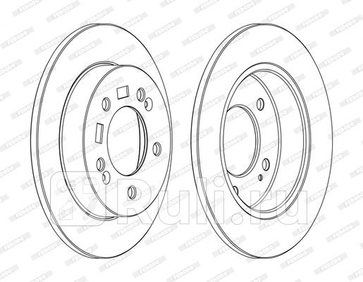 Диск тормозной передний для Kia Ceed 1 рестайлинг (2010-2012) FERODO DDF1874C