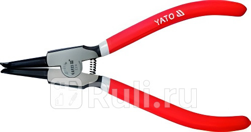 Съемник стопорных колец изогнутый разжим 180 мм блистер YATO YT-2138 660₽