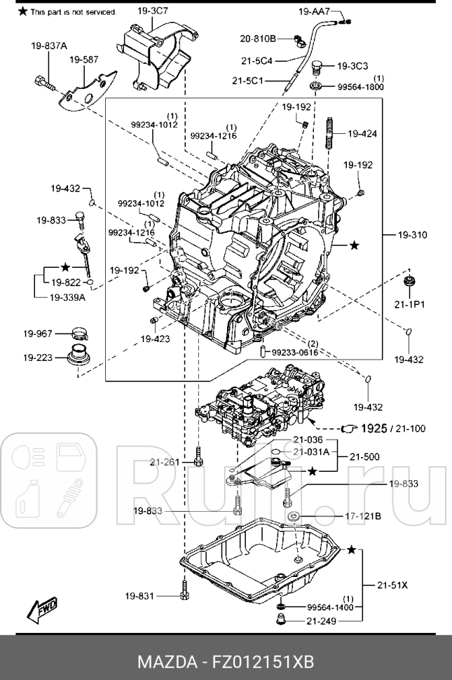 Поддон акпп MAZDA FZ012151XB 4210₽