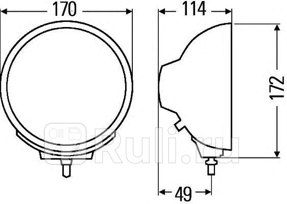 Противотуманная фара h7 страна пр-я de Hella 1N3 009 094-001 0₽