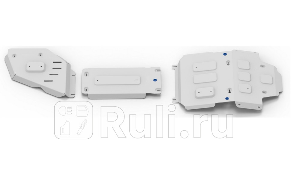 Защиты радиаторакартеракппраздаточной коробки комплект для Toyota Land Cruiser 300 2021-2023 RIVAL K33395511 42040₽