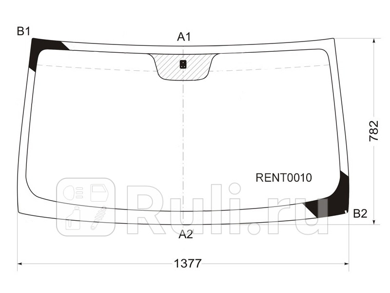 Лобовое стекло KMK RENT0010 5380₽