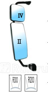 Зеркало левое для Mercedes Actros MP2 (2003-2007) DEPO EB04BN3Z02L