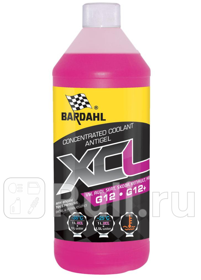 7111R XCL UNIVERSAL VW Антифриз концентрат G12G12 розовый 1L BARDAHL BARDAHL 7111R 1160₽