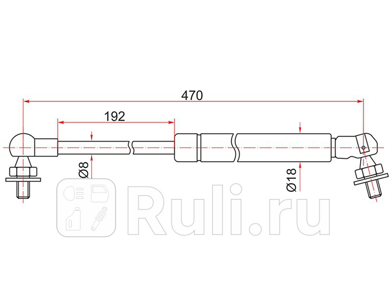 Амортизатор капота 1 шт левыйправый для Toyota Mark 2 90 1992-1996 SAT ST-53440-29075 1210₽