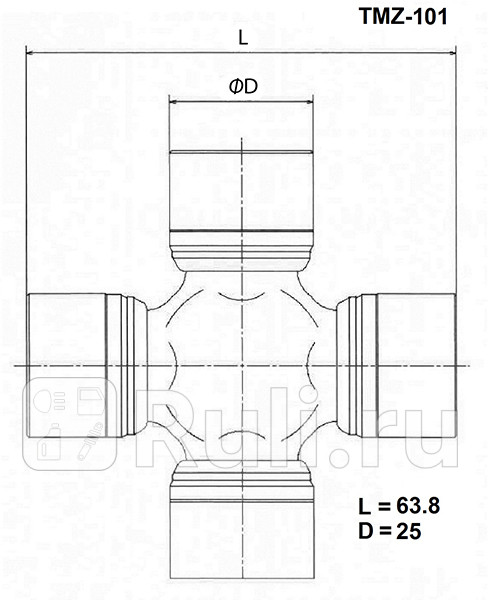 Крестовина карданного вала TOYO TOYO TMZ101 1110₽