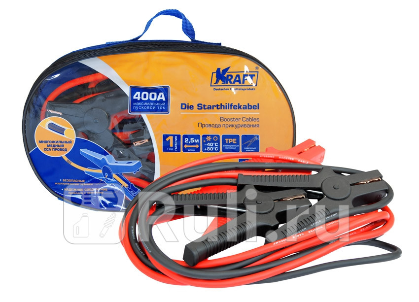 Провода пусковые Kraft 400 А 25 м KRAFT KT 880002 1650₽
