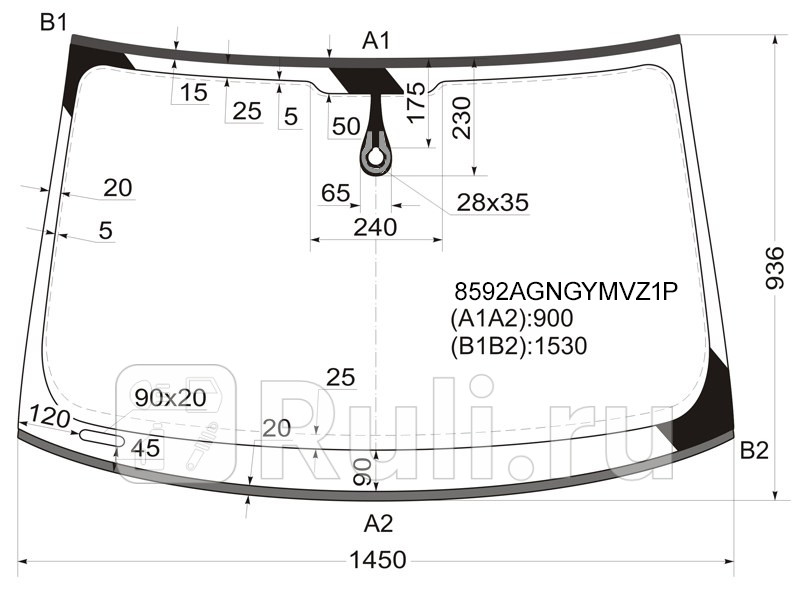 Лобовое стекло для Audi A5 2007-2012 FUYAO 8592AGNGYMVZ1P 9100₽