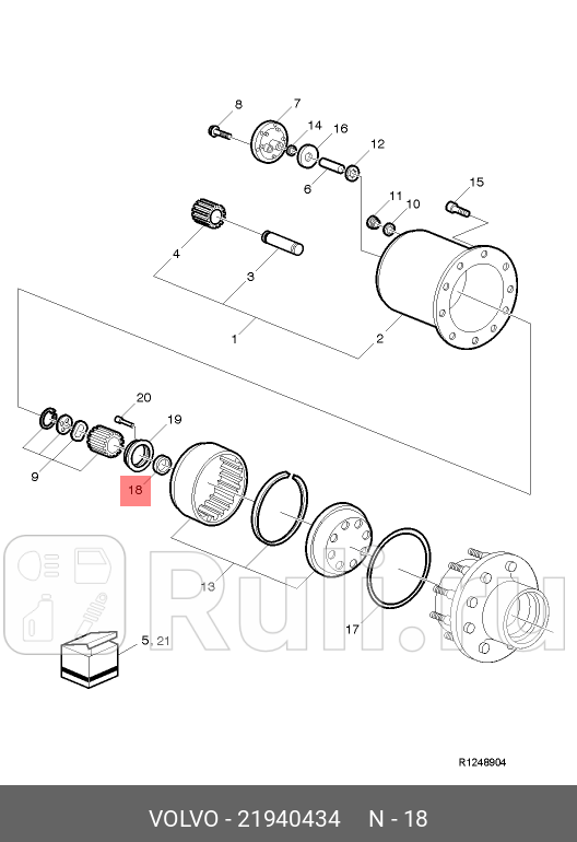 Сальник полуоси VOLVO VOLVO 21940434 9680₽
