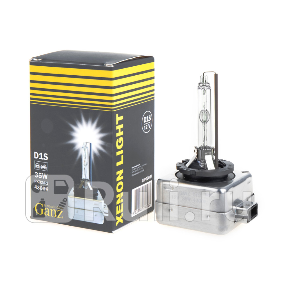 Лампа ксеноновая D1S 4300K 1 шт GANZ GIP06084 1980₽