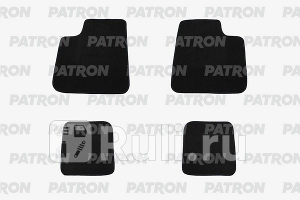 Комплект автомобильных ковриков текстильных универсальные 4 пр перед - 65 х 50 см зад - 46 х 36 см PATRON PCC-UNI002 2220₽