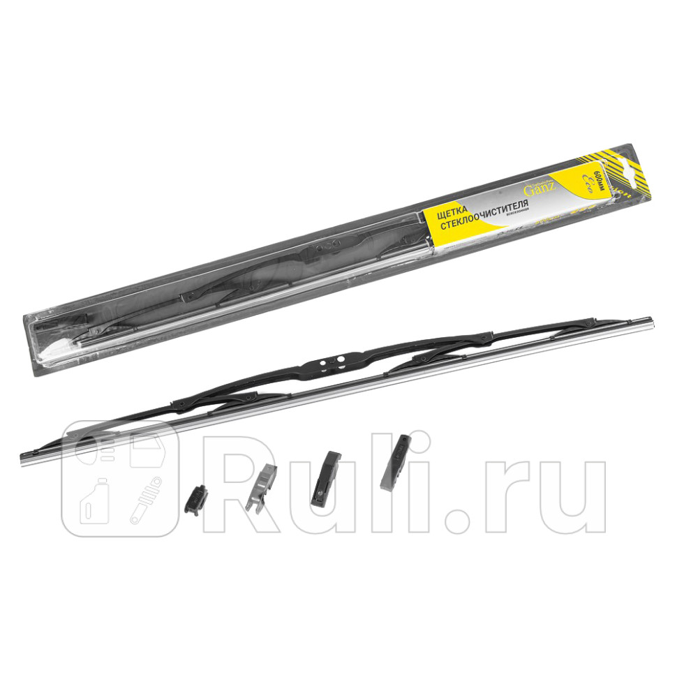 Щетка стеклоочистителя 600 мм каркасная 1 шт ECO GANZ GIS01009 460₽