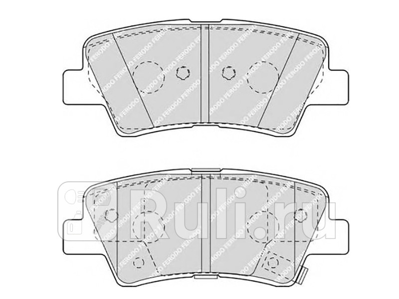 Колодки тормозные дисковые задние для Hyundai Tucson 1 2004-2010 FERODO FDB4387W 1880₽