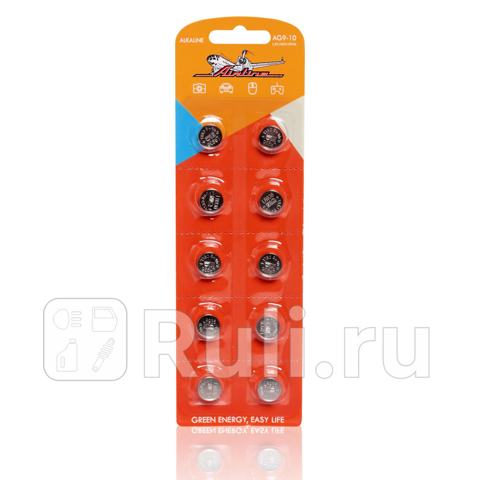 Батарейка AG9LR936 щелочная 10 шт AG9-10 AIRLINE ag9-10 200₽