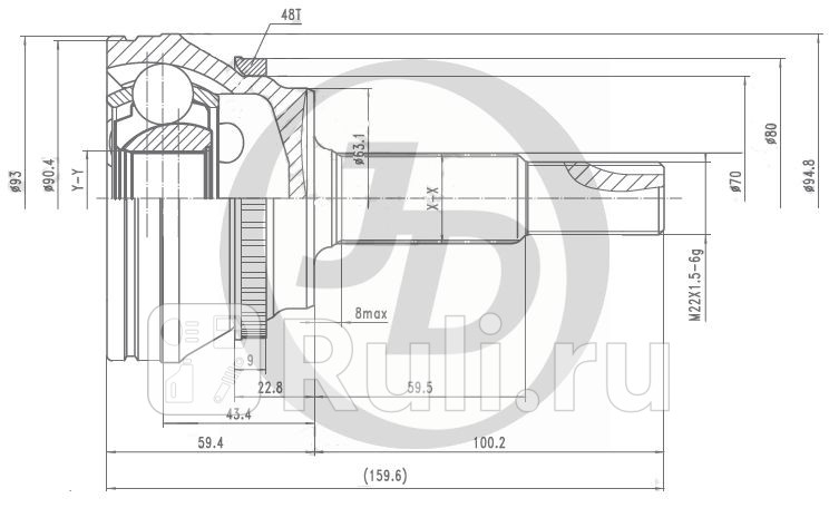 ШРУС внешний ABS JD JCT0066A 2020₽