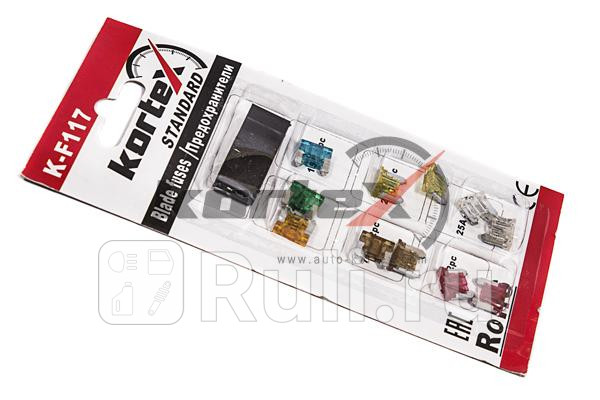 Предохранители к-кт Low Profile MINI с пинцетом 5A30A по 1шт75A10A15A20A25A по 2 шт K-F11 Kortex K-F117 150₽