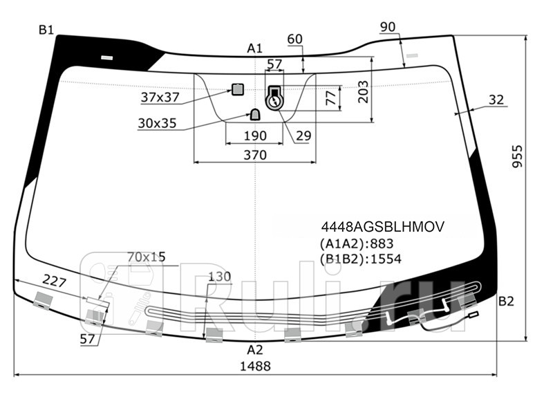 Лобовое стекло AGC 4448AGSBLHMOV 20300₽