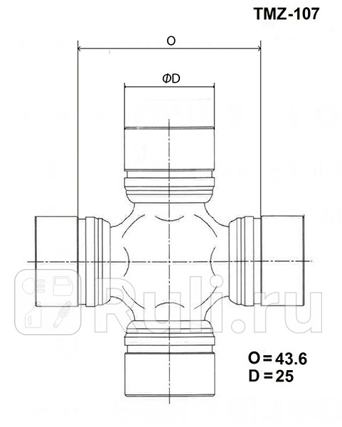 Крестовина карданного вала TOYO TOYO TMZ107 740₽
