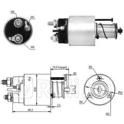 Втягивающее реле стартера Meat Doria 46054 3770₽