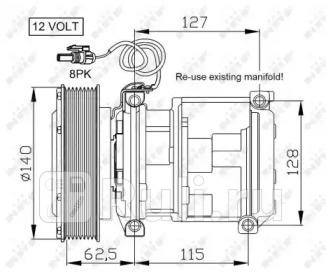 Компрессор кондиционера NRF 32661 0₽