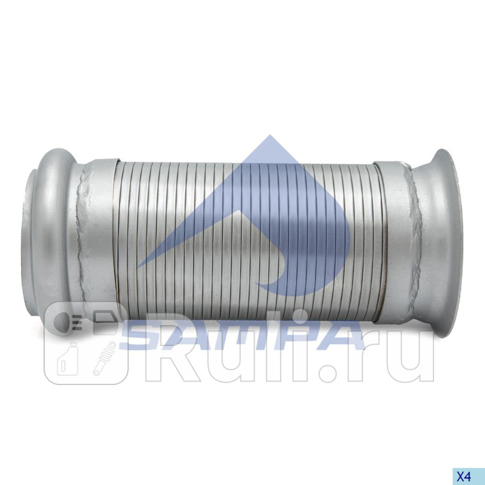 гофра глушителя нерж с фланцами E-line упрощ версия d103 L215 RVI Premium Volvo FE Sampa 076215 0₽