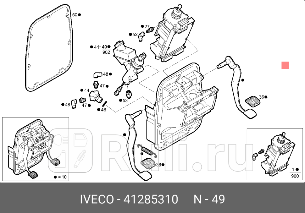 цилиндр сцепления 41211008 главныйIveco Stralis IVECO 41285310 26410₽