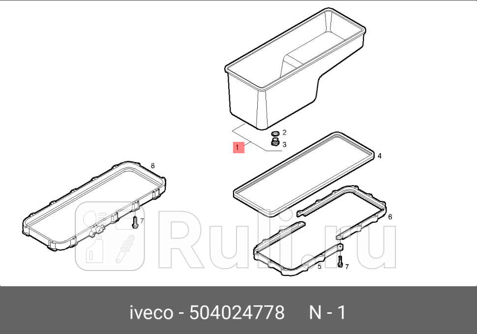 поддон картера двигателяIveco IVECO 504024778 0₽